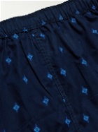 Derek Rose - Nelson 98 Printed Cotton Boxer Shorts - Blue