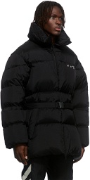Off-White Black Tuck Detail Puffer Jacket