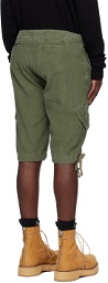 Greg Lauren Khaki Army Jacket Shorts