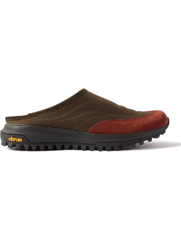 Photo: Diemme - Maggiore Slip-On Suede-Trimmed Nylon Sneakers - Brown