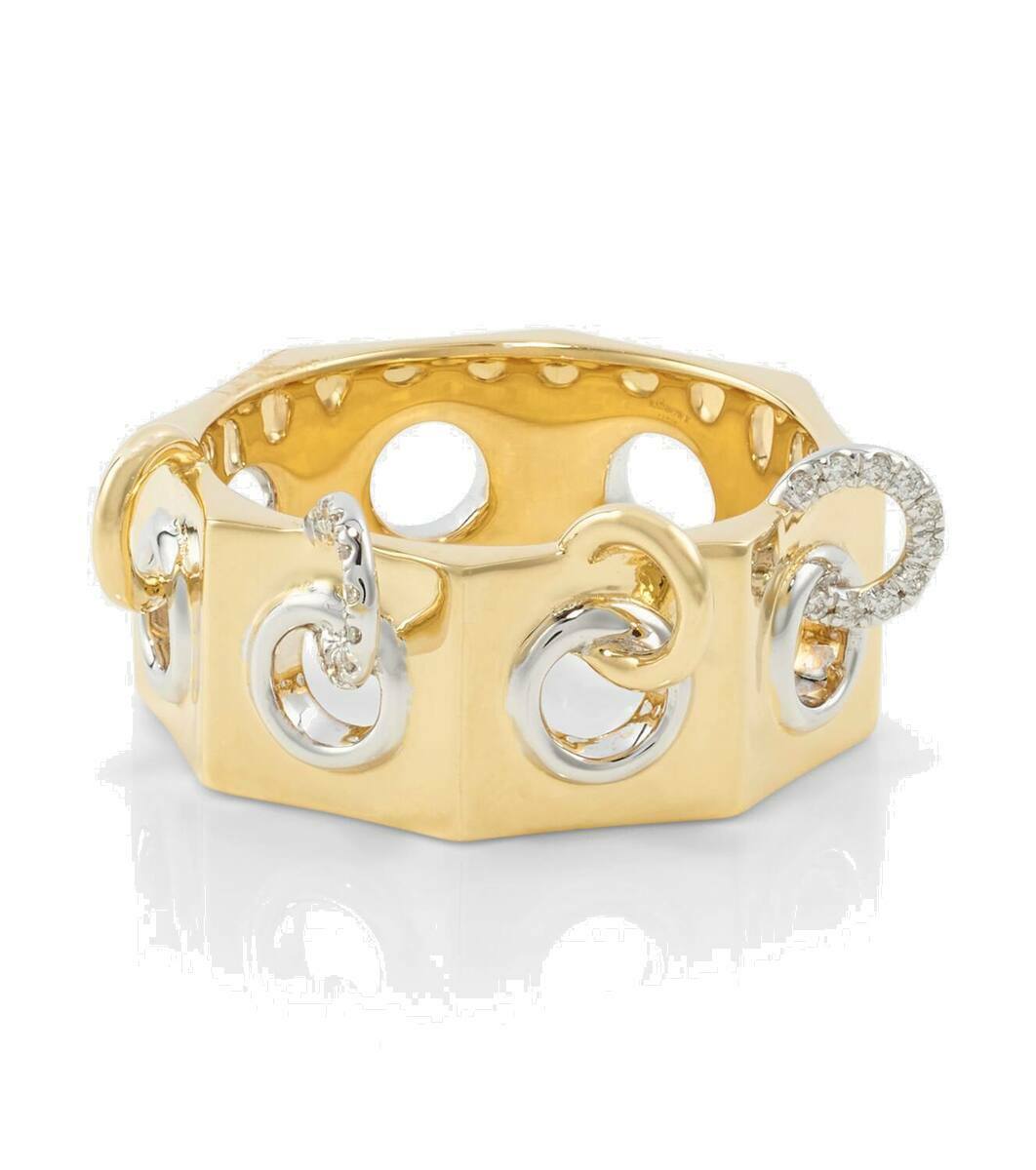 指輪・リング Rainbow K Handcuff Double Ring - Yellow - 9K Gold RING HANDCUFF YELLOW GOLD - Rainbow K