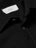 Mr P. - Herringbone Cotton-Twill Shirt - Black