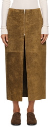 Gabriela Coll Garments Brown No.296 Midi Skirt