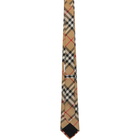 Burberry Beige Silk Vintage Check Modern Cut Tie