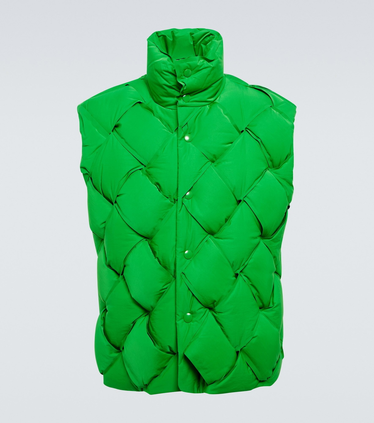 ジャケット BOTTEGA VENETA Acid Green Nylon Padded Vest Bottega Veneta - Intrecciato technical nylon vest Bottega Veneta