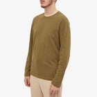 YMC Men's Long Sleeve Triple Striped T-Shirt in Olive