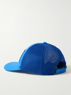GUCCI - Logo-Appliquéd Cotton-Twill and Mesh Baseball Cap - Blue