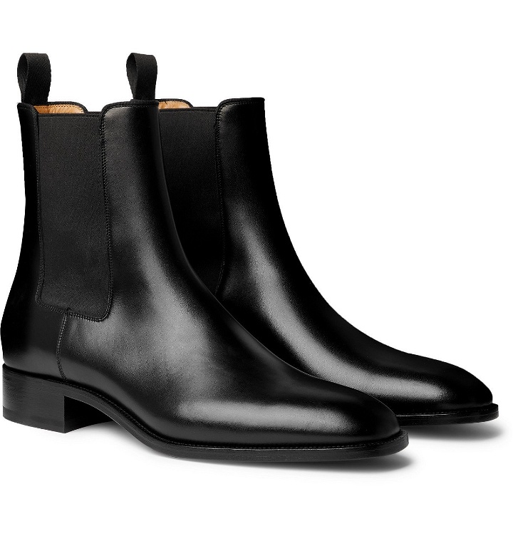 Photo: CHRISTIAN LOUBOUTIN - Samson Leather Chelsea Boots - Black
