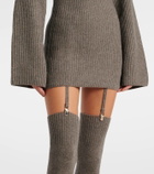 Aya Muse Cursa turtleneck cashmere minidress with socks