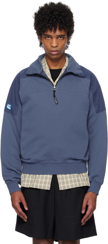 Photo: Kijun Blue Half Zip-Up Sweatshirt