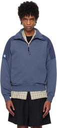 Kijun Blue Half Zip-Up Sweatshirt