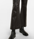 The Row - Beck leather flared pants