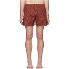 Missoni Red and Black Embroidered Patch Swim Shorts