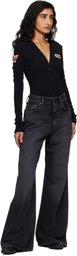 Off-White Black Heavy Jersey Button Up Bodysuit