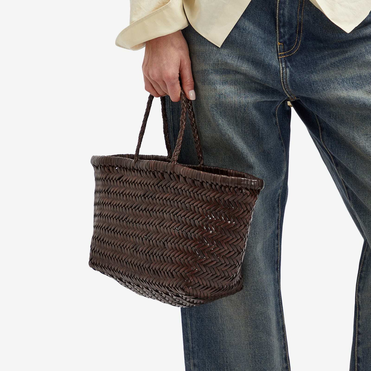 Dragon Diffusion Women's Triple Jump Small Basket Bag in Dark Brown ...