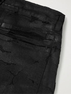 Givenchy - Slim-Fit Distressed Coated Jeans - Black