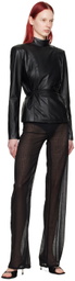 Ludovic de Saint Sernin Black Wrap Leather Jacket