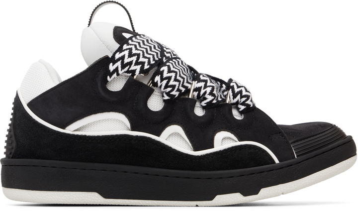 Photo: Lanvin Black & White Curb Sneakers