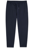 Brunello Cucinelli Tapered-leg Cotton-blend Sweatpants Navy