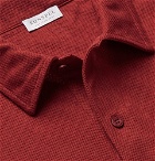 Sunspel - Riviera Slim-Fit Cotton-Mesh Polo Shirt - Men - Red