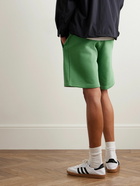 adidas Originals - Essentials Straight-Leg Logo-Embroidered Cotton-Blend Jersey Shorts - Green