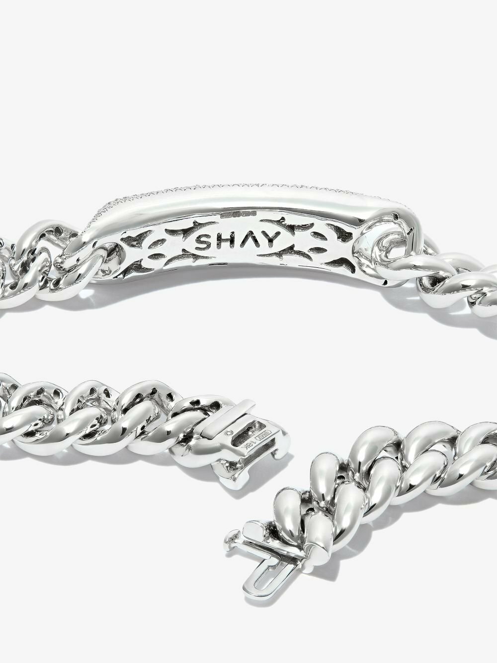 SHAY 18K White Gold Essential ID Link Diamond Bracelet