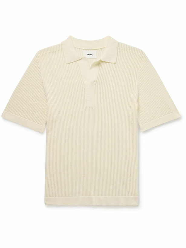 Photo: NN07 - Huxley 6644 Organic Cotton-Blend Polo Shirt - Neutrals