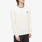 Fred Perry Authentic Men's Long Sleeve Twin Tipped T-Shirt in Ecru