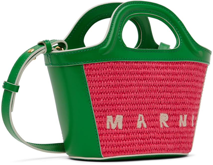 Marni Pink & Green Micro Tropicalia Tote Marni