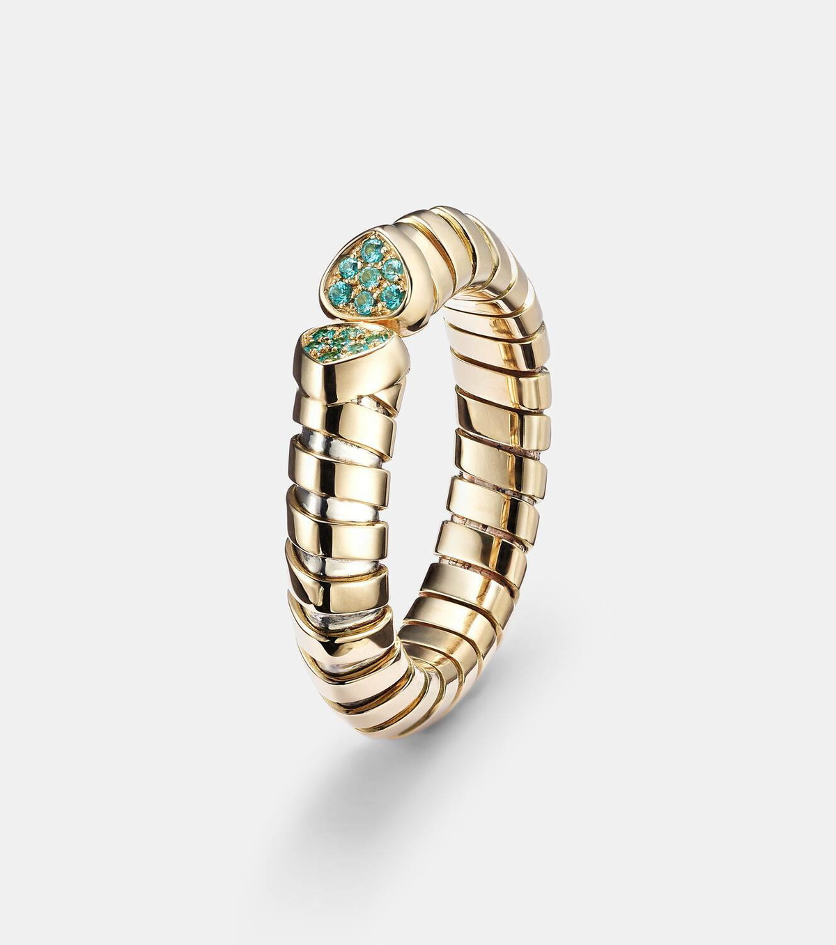 Marina B Trisolina 18kt gold ring with tourmalines