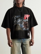 RRR123 - It Was Written Logo-Print Cotton-Jersey T-Shirt - Black