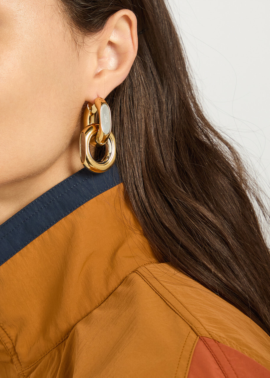Saint Laurent Bo Maillons Linked Drop Earrings - Gold - One Size