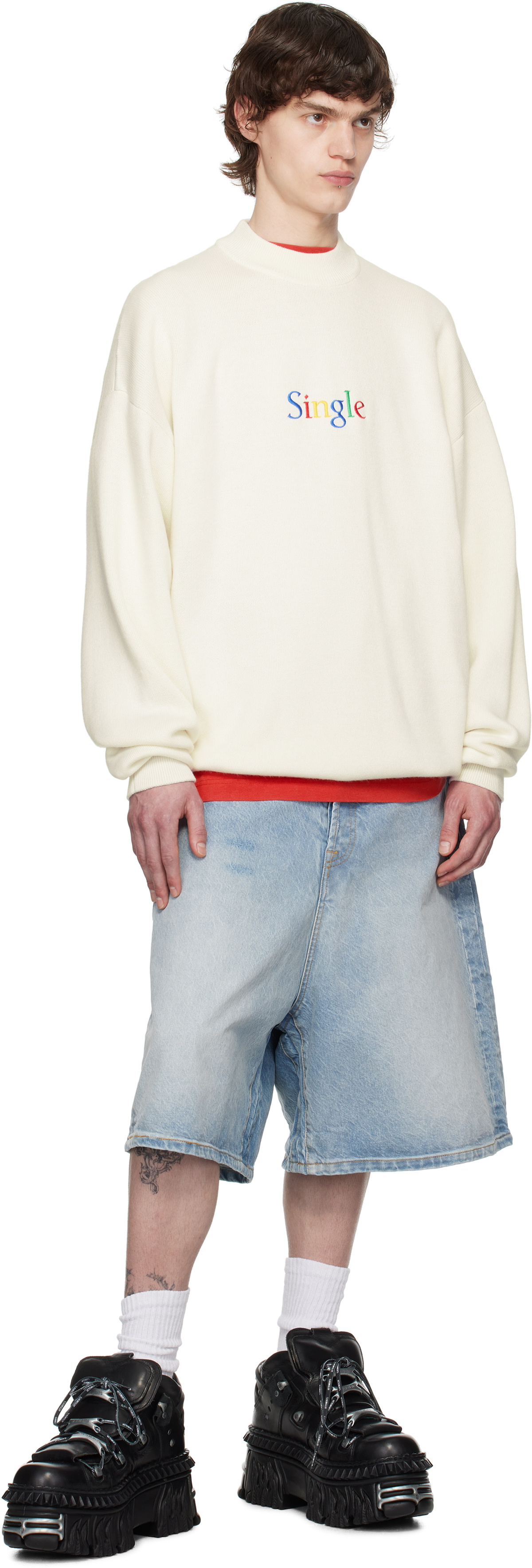 VETEMENTS Off-White 'Single' Sweater