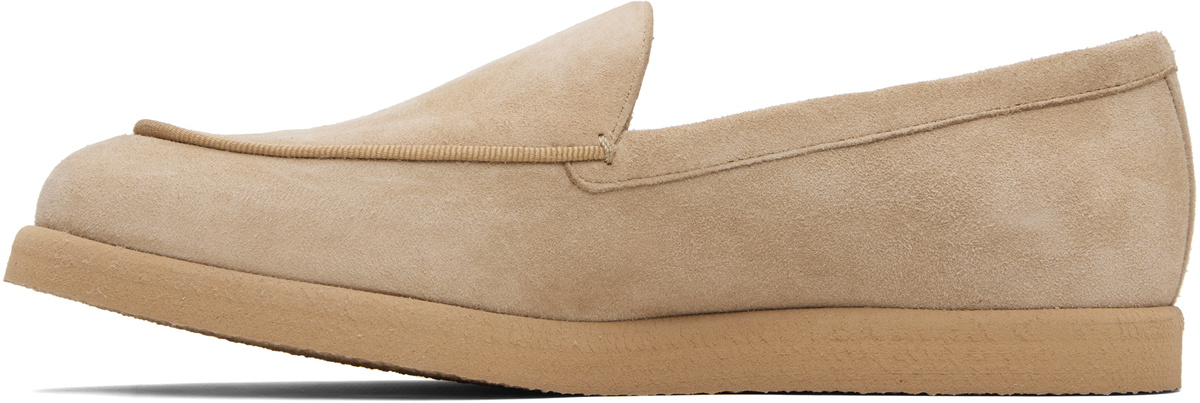 Max Mara Beige Soft Moc Loafers