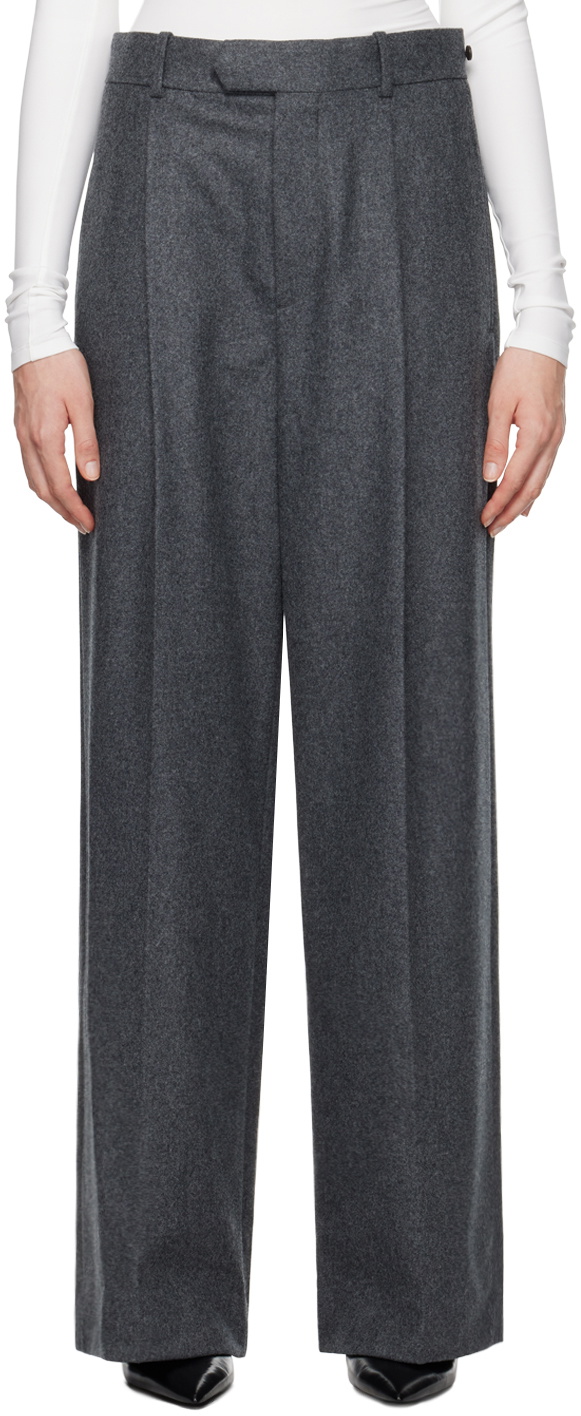 Carven Gray Wide Leg Trousers