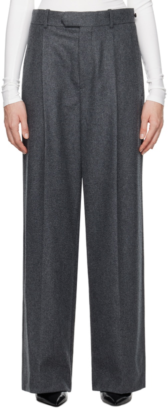 Photo: Carven Gray Wide Leg Trousers