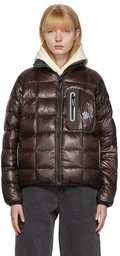 and wander Brown Diamond Stitch Down Jacket