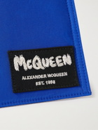 ALEXANDER MCQUEEN - Leather-Trimmed Logo-Appliquéd Canvas Pouch