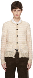 Ernest W. Baker Off-White Crewneck Cardigan