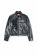 Diesel Patent-leather jacket - Leather jackets Mens in Grey