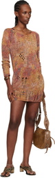 Isabel Marant Orange Hymira Printed Minidress