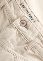 Free People Come As You Are Denim Maxi Skirt Cream