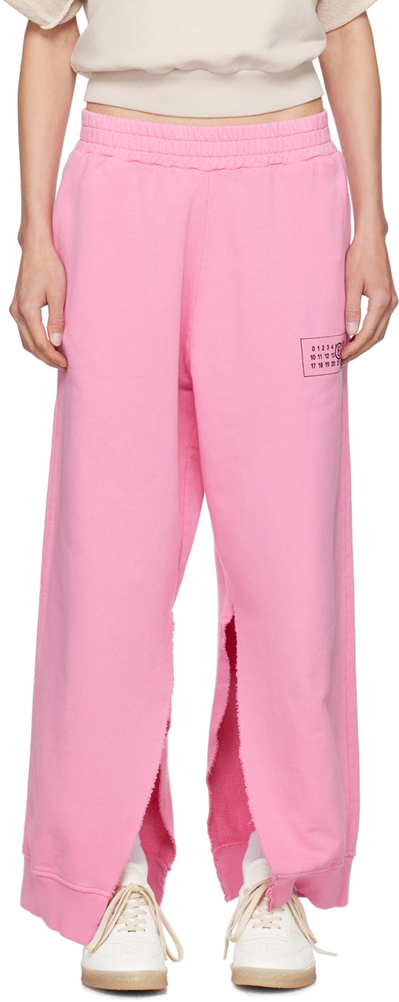 MM6 Maison Margiela Pink Vented Sweatpants