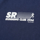 Sporty & Rich SR Running Club T-Shirt in Navy/White
