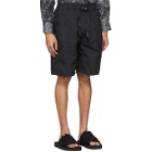 South2 West8 Black Belted Center Seam Shorts