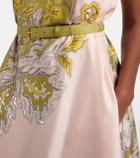 La DoubleJ Roy floral one-shoulder silk twill maxi dress
