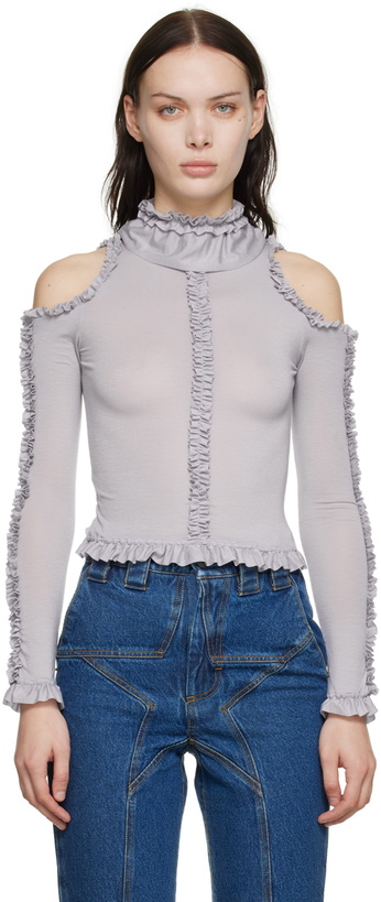 Photo: BARRAGÁN SSENSE Exclusive Purple Lulu Long Sleeve T-Shirt