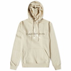 Calvin Klein Men's Monologo Hoody in Classic Beige