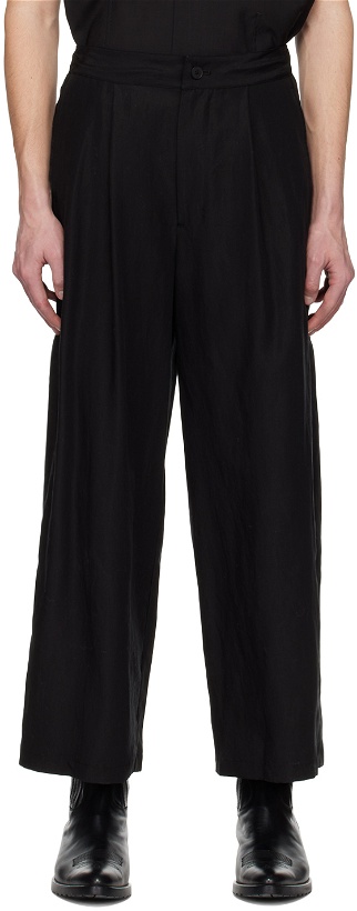 Photo: Vein Black Pleated Trousers