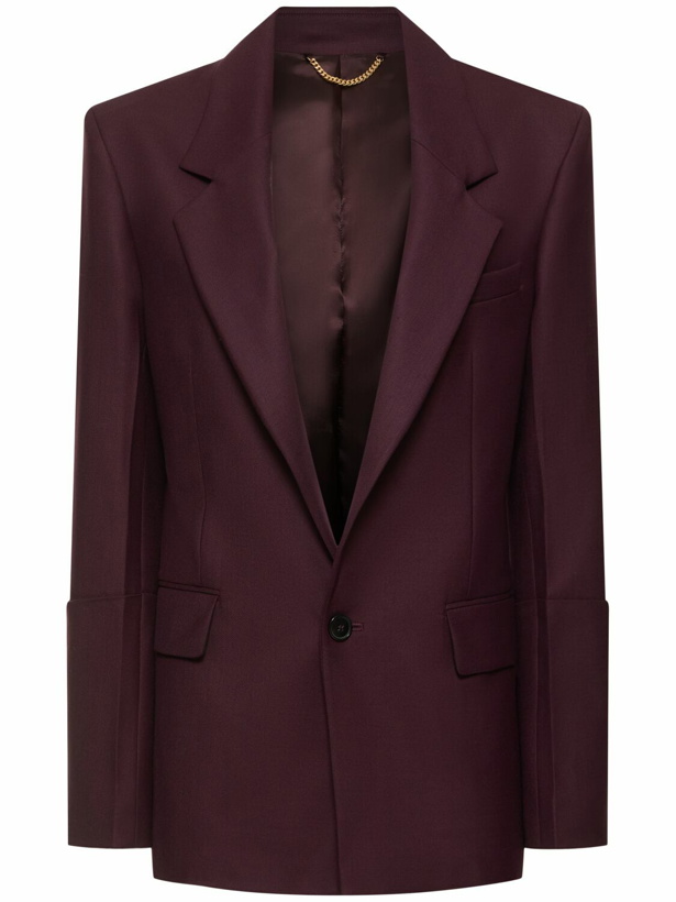 Photo: VICTORIA BECKHAM Fluid Wool Blend Single Breasted Jacket